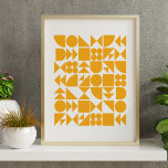 Stylish Yellow Modern Geometric Shapes Design Poster<br><div class="desc">Stylish Yellow Modern Geometric Shapes Design Poster</div>
