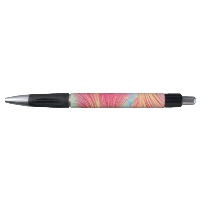 Stylish yellow pink Abstract Feathers (Front)