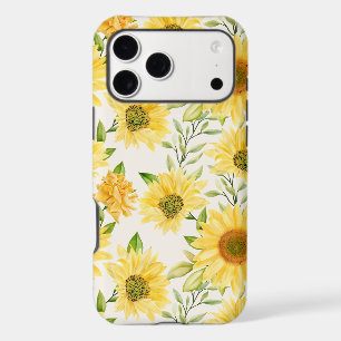 Stylish yellow sunflowers pattern