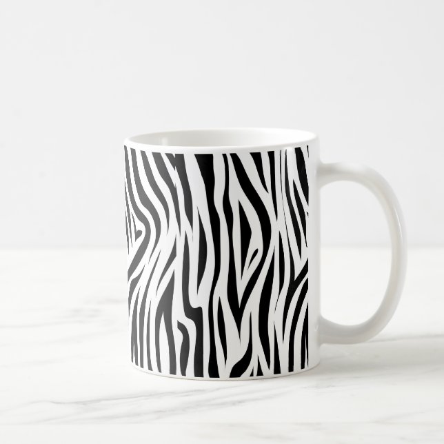 Stylish Zebra Print Animal Skin Coffee Mug (Right)
