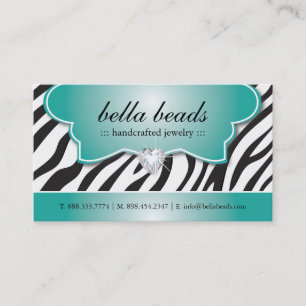 Stylish Zebra Print Business Cards