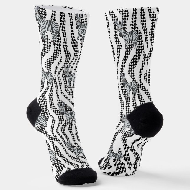 Stylish Zebra Stripe  Socks (Angled)