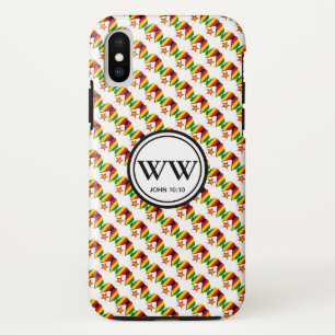 Stylish ZIMBABWE Monogram John 10:10 Abundant Life iPhone XS Case