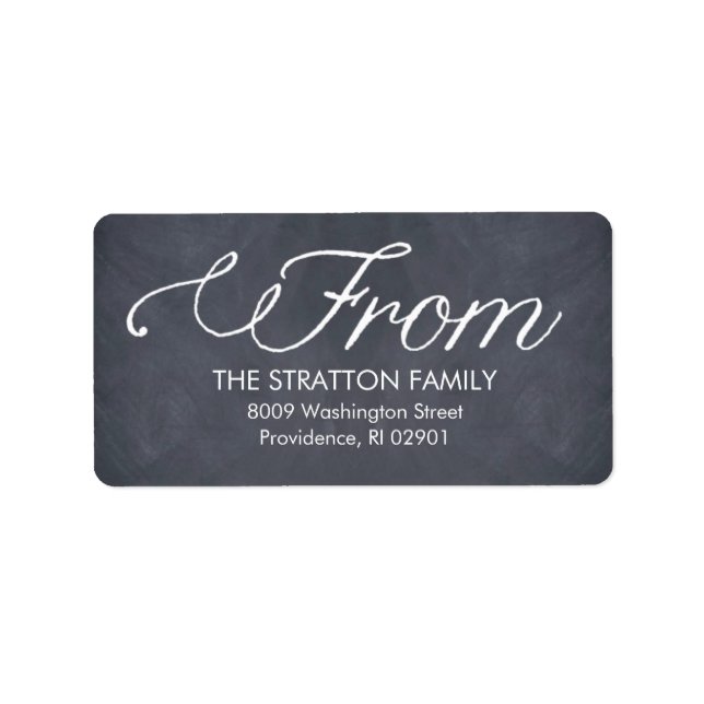 Stylishly Chalked Holiday Address Labels (Front)
