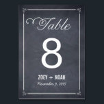 Stylishly Chalked Wedding Table Number Card<br><div class="desc">Design © Berry Berry Sweet. View our complete wedding collections at www.berryberrysweet.com</div>
