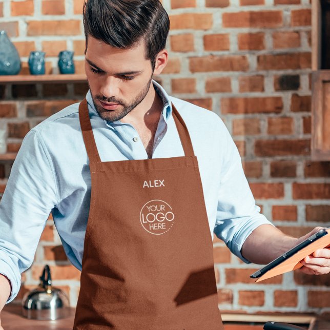 Stylishly Chic Terracotta Company Logo Protective Apron (Creator Uploaded)
