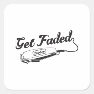 Stylist Barber Get Faded Hairdresser Gift Idea Square Sticker