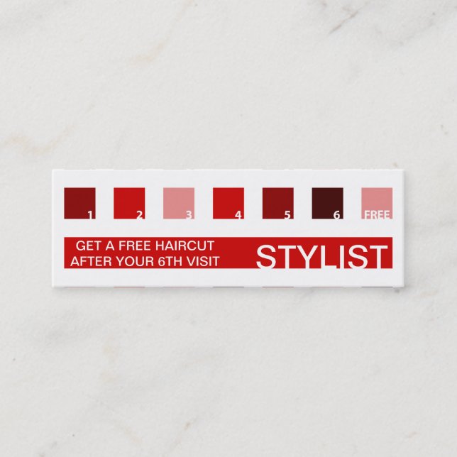 STYLIST customer appreciation (mod squares) Loyalty Card (Front)