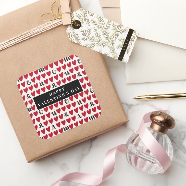 Stylist Cute Sweet Heart Pattern Stickers & Labels (Gifting)