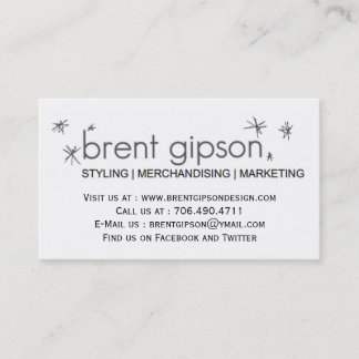 STYLIST / DESIGNER / STAGER BUSINESS CARD