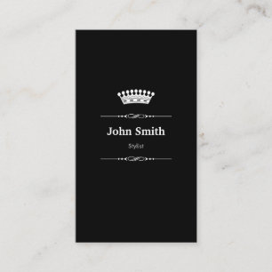 Stylist Elegant Royal Black White Business Card