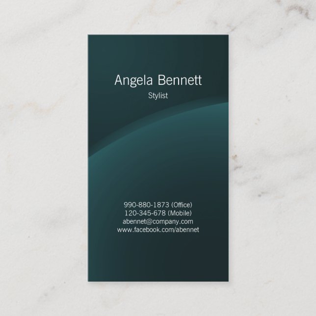Stylist Fashion Style Beauty Dark Abstract Business Card (Front)
