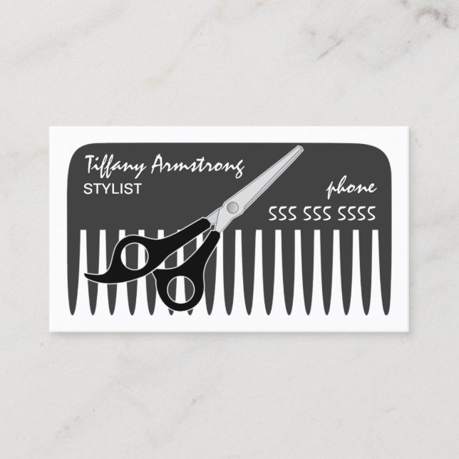 Stylist / Hairdresser Business Card (Front)