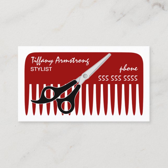 Stylist Hairdresser Business Card (Front)
