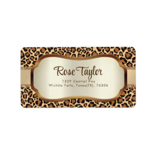 Stylist Leopard Print Pattern  Label
