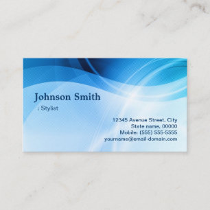 Stylist - Modern Blue Creative Business Card