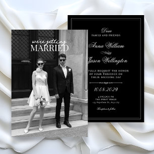 Stylist Modern minimalist photo wedding  Invitation