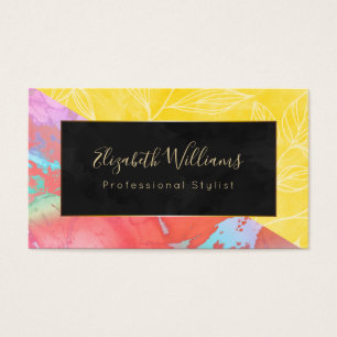 Stylist Modern Tropical Colours Business Cards