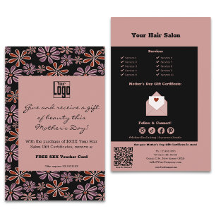 Stylist Mother's Day Gift Certificate Promotion Flyer