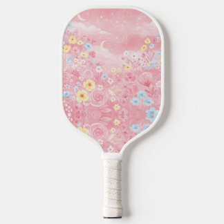 Stylist Pink Floral Pickleball Paddle