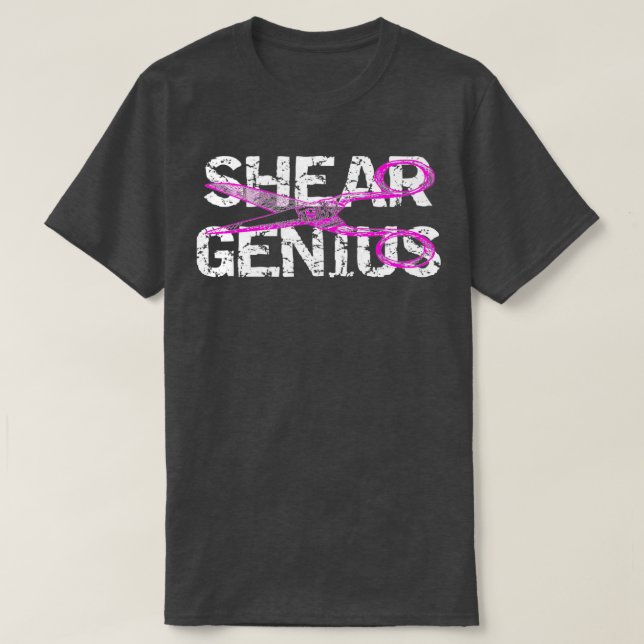 Stylist Shear Genius Hairdresser T-Shirt (Design Front)