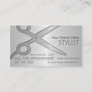 Stylist Silver Business Card
