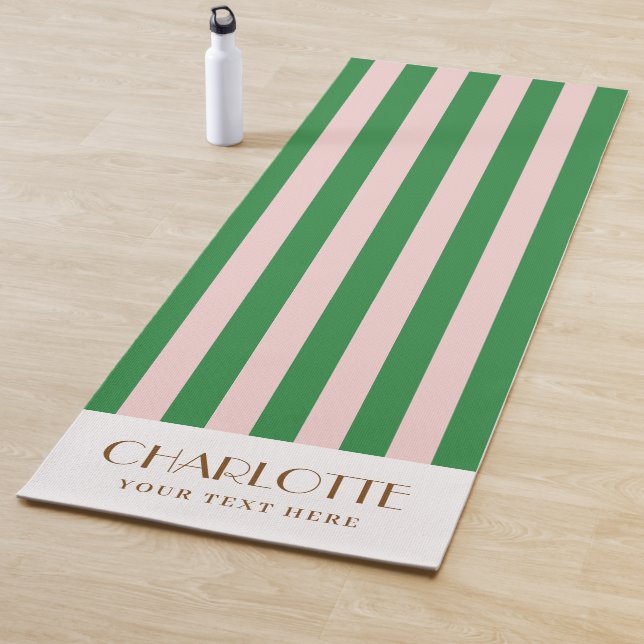 Stylist Stripes Personalised gifts Monogram Logo Yoga Mat (In Situ)