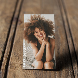 Stylist trendy Vertical Photo Photography Casual Business Card