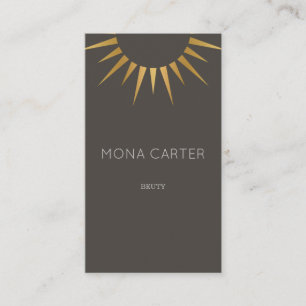 Stylistic art deco sun business card