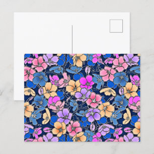 Stylistic Floral Pattern 46 Postcard