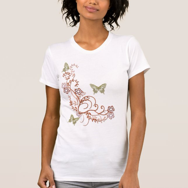 STYLISTIC FLOWERING VINE T-Shirt (Front)