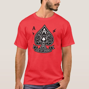 Stylized Ace of Spades — Art-Deco Vector Emblem T-Shirt