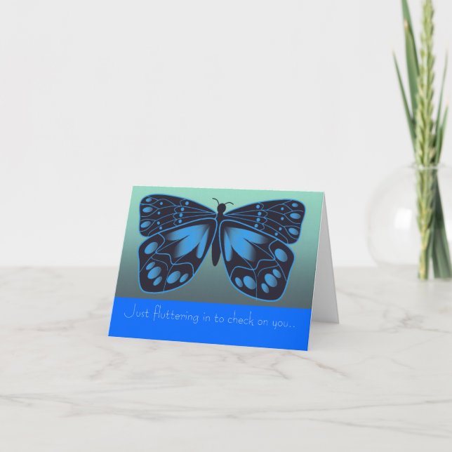 Stylized butterfly friendship card (Front)