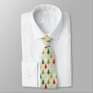 Stylized Christmas trees pattern Tie