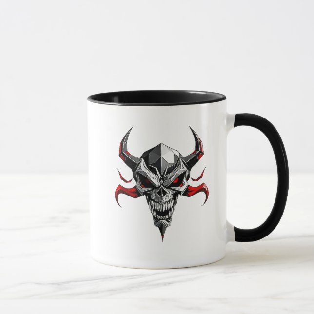 Stylized demon skull. mug (Right)
