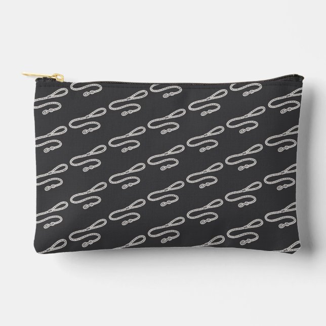 Stylized Dog Leash Design Pattern Accessory Pouch (Front)