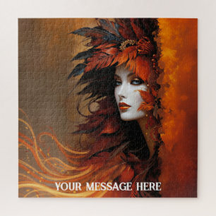 Stylized fall portrait of a woman  jigsaw puzzle