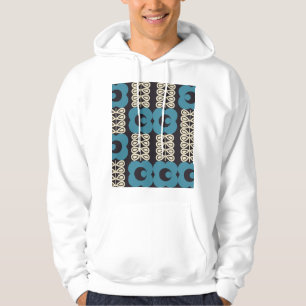 Stylized Flowers: Modern Vintage Geometric. Hoodie