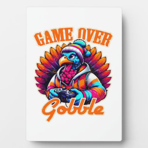 Stylized Hoodie Turkey Gamer with Distressed Orang Plaque