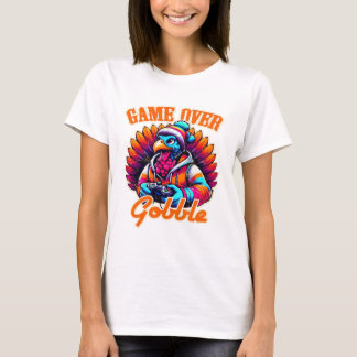 Stylized Hoodie Turkey Gamer with Distressed Orang T-Shirt