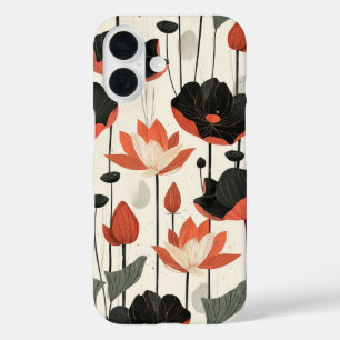 Stylized Lotus iPhone 16 Case