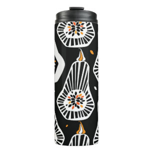 Stylized Pumpkins Seeds: Seamless Design Thermal Tumbler