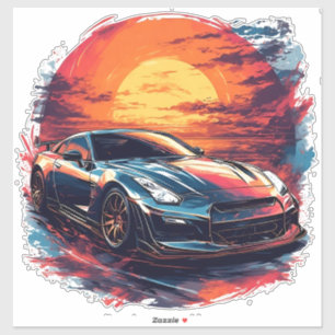 Stylized Racing Sports Car