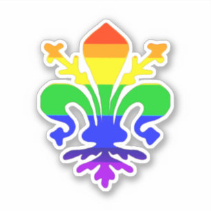 Stylized Rainbow Fleur de Lis