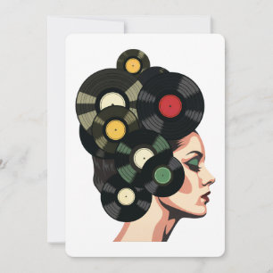 Stylized Retro Vinyl Record Poster Art Invitation