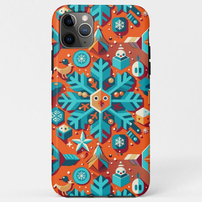 ❄️Stylized Snowflake Christmas Magic Winter Case-Mate iPhone Case (Back)