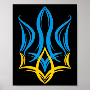 Stylized Ukrainian Coat Of Arms Poster