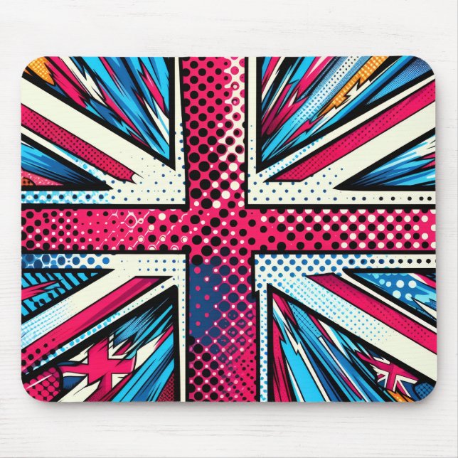 Stylized union jack Mousepad (Front)