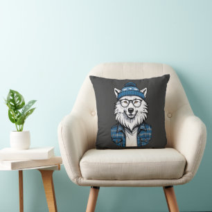 Stylized Wolf Cushion