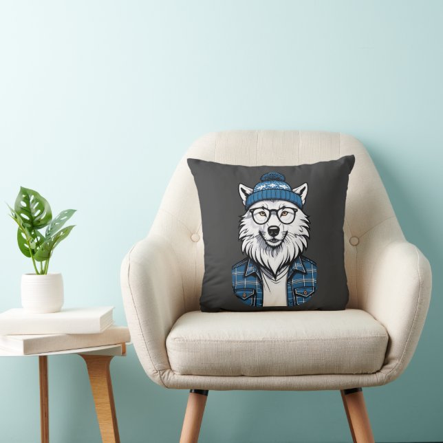 Stylized Wolf Cushion (Chair)